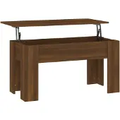 vidaXL Table basse marron imitation chêne 101x49x52 cm Bois composite