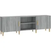 vidaXL Armoire TV Gris Sonoma 150x30x50 cm Bois composite
