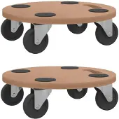 vidaXL Planches à roulettes 2 pcs. Ronde en bois composite