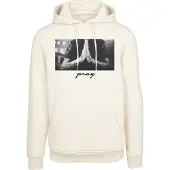 Mister tee Sweat-shirt 'Pray' crème / noir / noir chiné