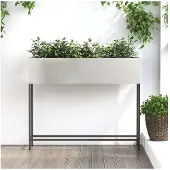 vidaXL Planteur de jardin surélevé Argent 100 x 26 x 82 cm Acier inoxydable