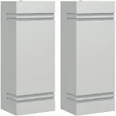 vidaXL Lampes murales extérieures 2 pcs. argent acier inoxydable