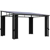 vidaXL Pavillon avec rideaux 405x294x244 cm Anthracite