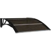 vidaXL - Auvent de porte - 100x75 - cm - Polycarbonate - noir