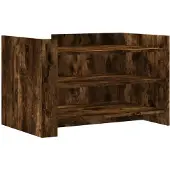 vidaXL Table basse chêne fumé 80x50x50 cm bois composite