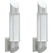 vidaXL Lampes murales extérieures 2 pcs. argent acier inoxydable