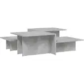 vidaXL Tables basses 2 pcs. Gris béton Bois composite