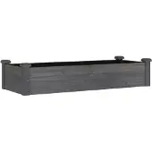 vidaXL Lit surélevé avec insert Gris 120x45x25 cm Sapin massif