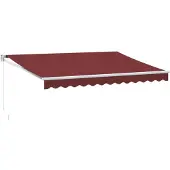 vidaXL Auvent manuel rouge vin 350x250 cm