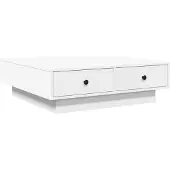 vidaXL Table basse blanche 90x90x28 cm Bois composite