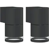 vidaXL Lampes murales d'extérieur 2 pcs. noir aluminium moulé sous pression