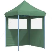 vidaXL Partytent Popup pliable avec 2 parois latérales vert