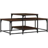 vidaXL Table basse marron imitation chêne 102x60x45 cm Bois composite