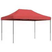 vidaXL Tente de réception pliable Pop-Up rouge bourgogne 410x279x315 cm
