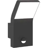 vidaXL Applique murale d'extérieur LED avec capteur Noir Fonte d'aluminium