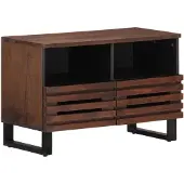 vidaXL Armoire TV brune 70x34x46 cm bois massif mangue