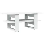 vidaXL Table basse blanche 102x55x42 cm Bois composite