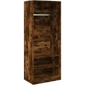 vidaXL Garde-robe chêne fumé 80x50x200 cm bois d'ingénierie