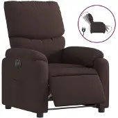vidaXL Fauteuil relax électrique brun foncé Tissu
