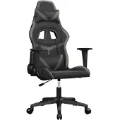 vidaXL Chaise de jeu avec fonction de massage Noir et gris Similicuir