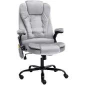 vidaXL Chaise de bureau de massage gris clair velours