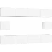 vidaXL Ensemble de 6 meubles TV blanc en bois composite