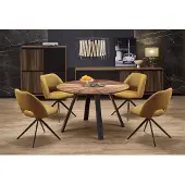 Halmar Table ronde DANILO noyer / noir