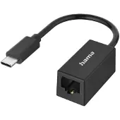 Hama Classic Line Adaptateur réseau, USB-C mâle - LAN/prise Ethernet femelle, Gigabit Ethernet (00300023)
