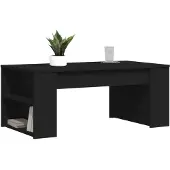 vidaXL Table basse noire 102x55x42 cm Bois composite