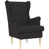 vidaXL fauteuil Noir tissu