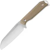 Kizer Cutlery Begleiter Fix 1045MS2, Satin AEB-L, Tan G10, couteau fixe, Azo design