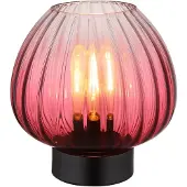 Globo Lampe de table Solveig Verre rouge