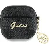 GUESS Gua4G4Gsmk Airpods 4 Cover Czarny/Black 4G Charm Collection