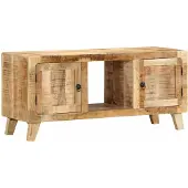 vidaXL Armoire TV 105x46x32 cm Bois massif rugueux Mango