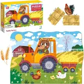 Dodo Puzzle Transport : Bauer Teddy 30 pièces