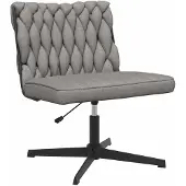vidaXL Chaise de bureau Pivotante Tissu gris clair