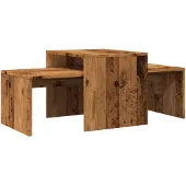 vidaXL Table basse imitation vieux bois 100x48x40 cm Bois composite