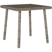 vidaXL Table basse de jardin rectangulaire Gris 40x40x37 cm Poly rotin