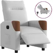 vidaXL Fauteuil relax électrique gris nuageux Tissu
