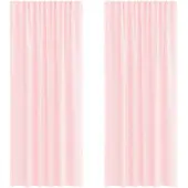vidaXL Voile Rideaux avec poches pour tringles 2 pcs. Rose clair