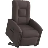 vidaXL Fauteuil relax avec releveur Tissu marron foncé