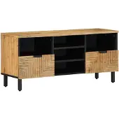 vidaXL Armoire TV brune 100x33x46 cm bois massif mangue