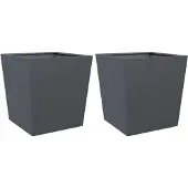 vidaXL Jardinières 2 pcs anthracite 50x50x50 cm acier