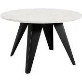 Mirjan 24 Table basse ronde ORESTA - marbre noir / blanc
