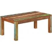 vidaXL Table basse 110x55x40 cm Vieux bois massif