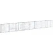 vidaXL Gabion avec couvercle 800x50x100 cm Fer galvanisé