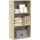 vidaXL Bibliothèque chêne sonoma 60x30x114 cm bois d'ingénierie