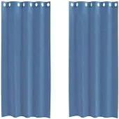 vidaXL Voile Rideaux avec œillets 2 pcs. Bleu roi