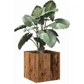 vidaXL Jardinière vieux bois 40x40x40 cm bois d'ingénierie