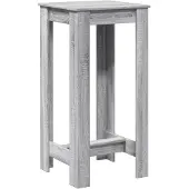 vidaXL Table de bar Gris Sonoma 51x50x103,5 cm Bois composite